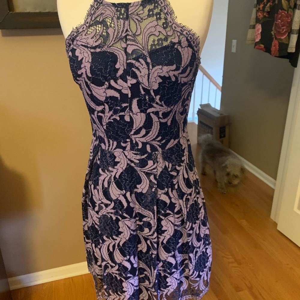 Francescas lace navy and purple dress, never worn
